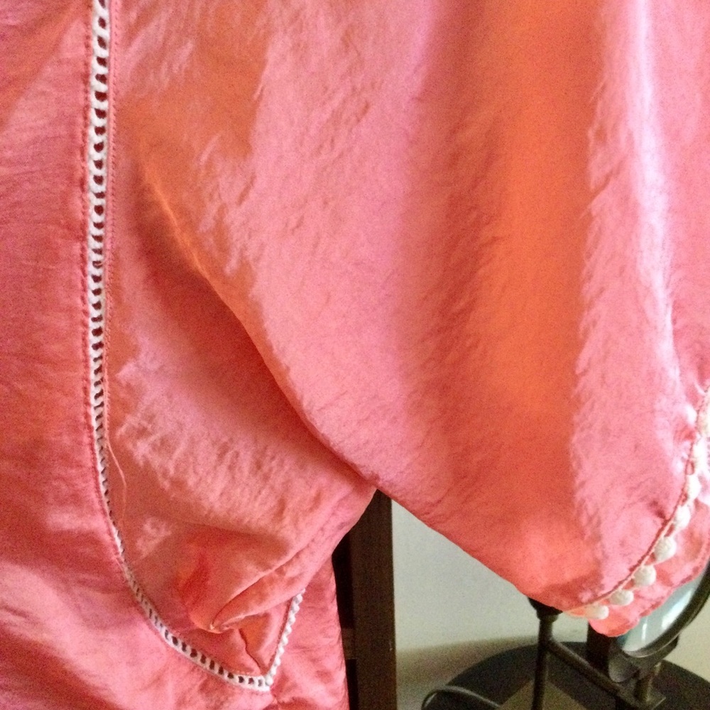 Coral Colored Boho Top - Picture 5 of 9